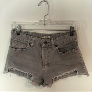 FREE PEOPLE GRAY DENIM SHORTS